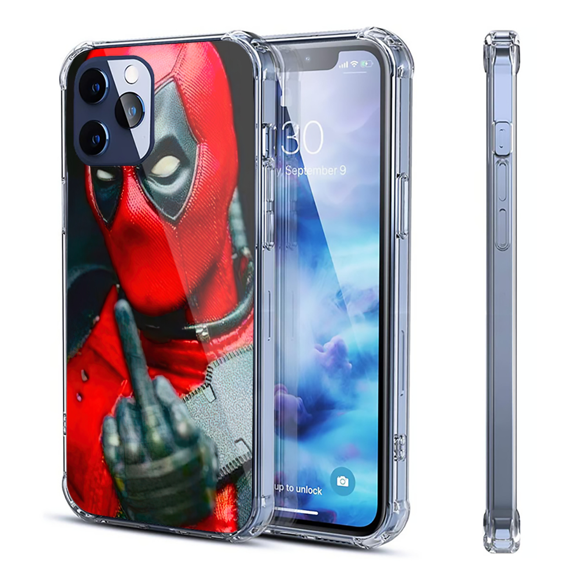 （画像用） Deadpool デッドプール 【iPhone 12シリーズ対応】透明スマホケース（クリアソフトケース）